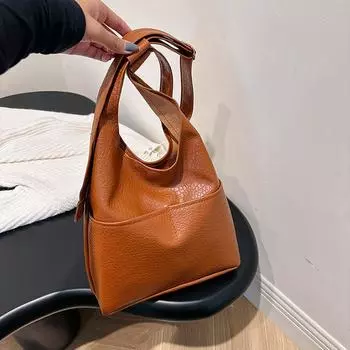 Большая вместительная сумка для женщин, новая модная повседневная сумка через плечо, популярная сумка-ведро для поездок на работу