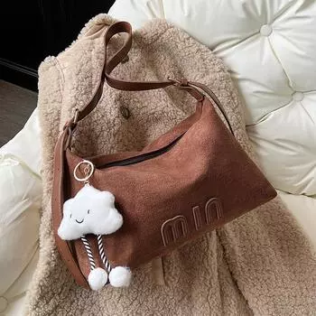 Большая вместительная сумка для женщин в осенне-зимний модный кроссбоди сумка для женщин Ins Niche Универсальная сумка-пельмень на одно плечо