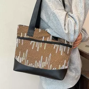 Большая вместительная сумка для женщин, новая модная сумка-тоут для женщин, универсальная сумка-тоут Ins S