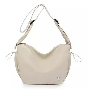 Большая вместительная сумка-хобо, большая вместительная сумка через плечо для поездок на работу, женская сумка через плечо бежевый