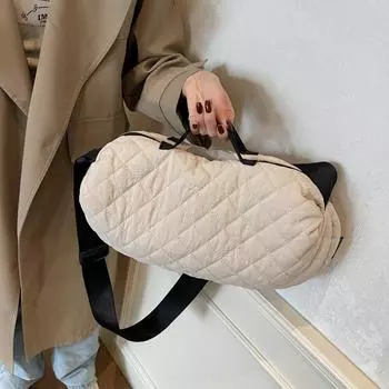 Большая вместительная сумка-хобо, женская сумка через плечо, сумка для поездок на работу, однотонная сумка через плечо чёрный