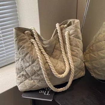 Большая вместительная сумка из холста на одно плечо под мышкой для поездок на работу женская сумка-тоут хлопковая сумка для одежды