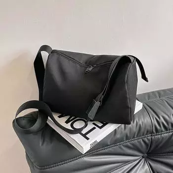 Большая вместительная сумка из ткани Оксфорд для поездок на работу, женская, новинка 2024 года, универсальная сумка-мессенджер для студентов колледжей и колледжей чёрный