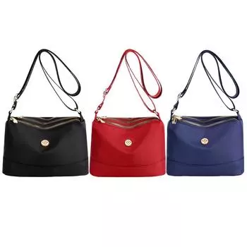 Большая вместительная сумка-мессенджер для женщин, сумка через плечо с застежкой-молнией, нейлоновая, для походов по магазинам озеро синий