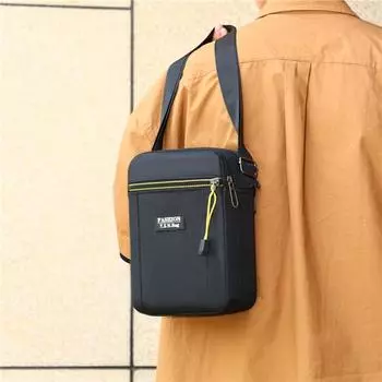 Большая вместительная сумка-мессенджер, водонепроницаемая, маленькая квадратная сумка, ретро, сумка через плечо, мужская синий