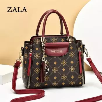 Большая вместительная сумка, модная женская сумка среднего возраста, универсальная сумка через плечо с высоким чувством атмосферы чёрный