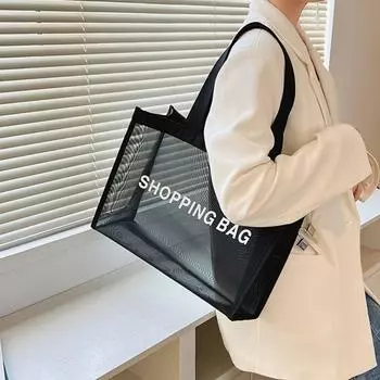 Большая вместительная сумка на одно плечо Черная дорожная сумка для хранения вещей для фитнеса S