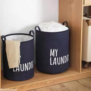 Большая вместительная сумка-органайзер для белья, водонепроницаемая корзина для грязной одежды, сумки для хранения, аксессуары для ванной и дома чёрный