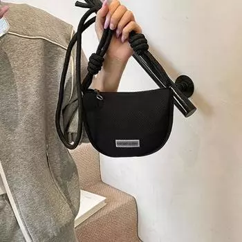 Большая вместительная сумка-пельмень в корейском стиле, спортивная сумка через плечо, полумесяц, женские сумки розовый