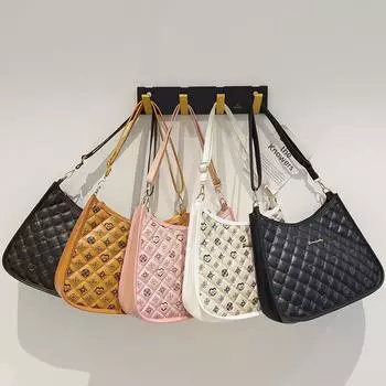 Большая вместительная сумка подмышкой, новая женская сумка, повседневная универсальная сумка через плечо с принтом, сумка-тоут Niche Design белый