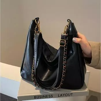 Большая вместительная сумка подмышкой в стиле ретро Lady Tide Korean Niche Messenger Bag Casual Commuter Bag