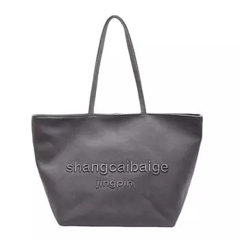 Большая вместительная сумка, повседневная и универсальная сумка на одно плечо, сумка-тоут из холста для занятий спортом и поездок на работу серый