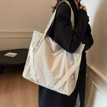 Большая вместительная сумка-тоут, цветная, черная, женская сумка через плечо для поездок на работу синий