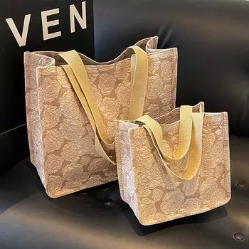 Большая вместительная сумка-тоут для женщин 2024 года, летняя сумка-тоут для женщин, студенческая сумка через плечо