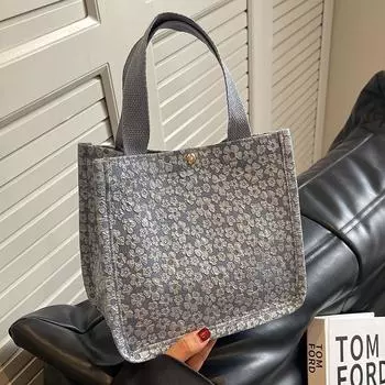 Большая вместительная сумка-тоут для женщин 2024 года, новая сумка-тоут для поездок на работу, модная и повседневная универсальная сумка-тоут через плечо, большая женская сумка