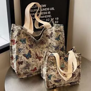 Большая вместительная сумка-тоут для поездок на работу, женская холщовая сумка, женская студенческая модная сумка через плечо