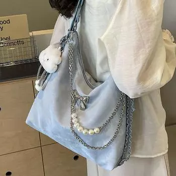 Большая вместительная сумка-тоут для женщин 2024 года, новый летний многофункциональный рюкзак Advanced Sense для студентов колледжей