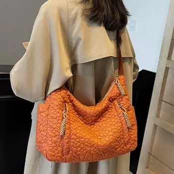 Большая вместительная сумка-тоут для женщин, сумка через плечо, новинка 2025 года, модные сумки для покупок, симпатичные женские зимние сумки через плечо белый