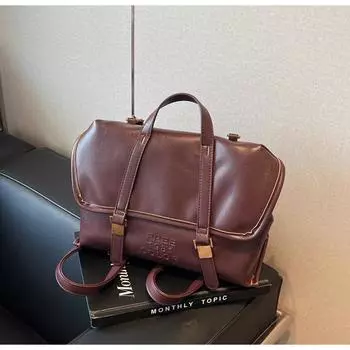 Большая вместительная сумка-тоут для женщин, осень и зима 2024, новый многофункциональный рюкзак на одно плечо через плечо чёрный