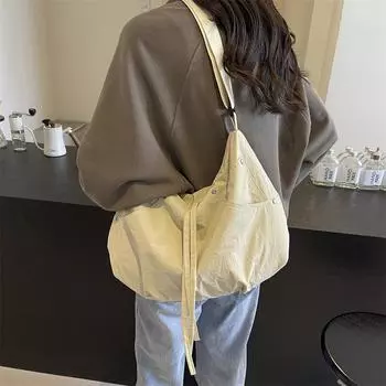 Большая вместительная сумка-тоут для женщин, сумка через плечо для поездок на работу чёрный