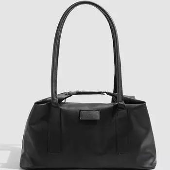 Большая вместительная сумка-тоут для коротких поездок, сумка для компьютера на одно плечо, дорожная сумка чёрный