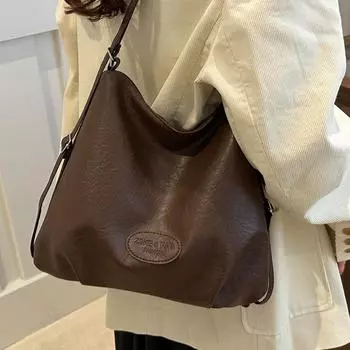 Большая вместительная сумка-тоут для женщин, новый модный рюкзак для поездок на работу для женщин, повседневный ретро-рюкзак на одно плечо для женщин