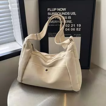 Большая вместительная сумка-тоут из холста, летняя сумка через плечо, новая универсальная сумка для отдыха и занятий в колледже