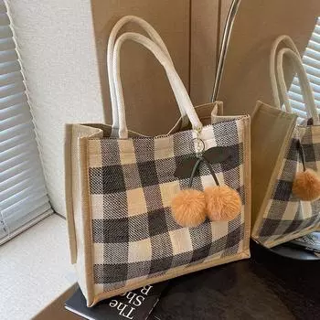 Большая вместительная сумка-тоут из вафельной ткани для женщин 2024 года, новая сумка для поездок на работу, большая вместительная сумка через плечо, переносная