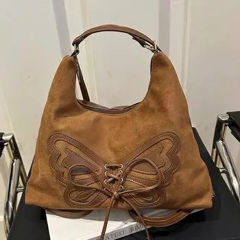 Большая вместительная сумка-тоут, модная универсальная сумка через плечо, сумка-мессенджер для поездок на работу, сумка высокого класса для женщин коричневый