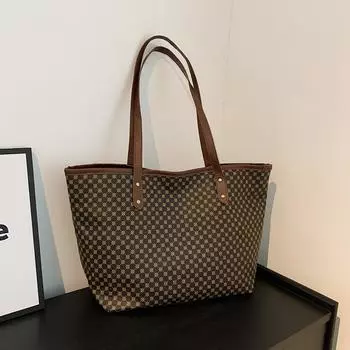 Большая вместительная сумка-тоут, модная сумка на плечо, текстурированная сумка из искусственной кожи для подмышек розовый