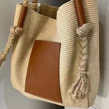 Большая вместительная сумка-тоут ручной работы для женщин на лето, универсальная и нишевая сумка на одно плечо через подмышку