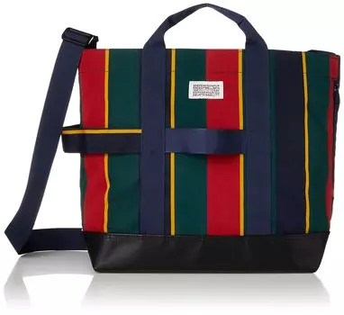 Большая вместительная сумка-тоут с плечевым ремнем SN GRANDE 2WAY 1368 Navy Stripe [ROOTOTE] Водоотталкивающая Share-A Женская