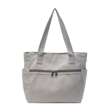 Большая вместительная сумка-тоут, сумка через плечо, модная и простая сумка для мам, рюкзак через плечо для школьных занятий по макияжу серый