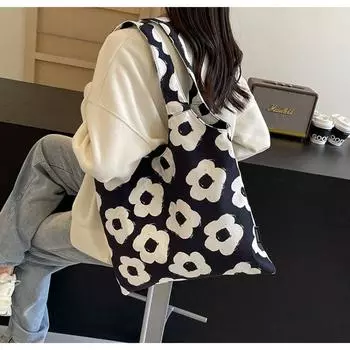 Большая вместительная сумка-тоут, женская ленивая сумка, повседневная холщовая сумка для покупок на одно плечо, новая модная сумка для писем, классная сумка и сумка для поездок на работу