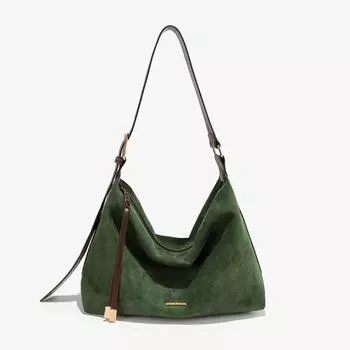 Большая вместительная сумка-тоут, женская сумка на плечо. Легкая роскошная дорожная сумка для отправки подруге. Длина 41 см, ширина 18 см, высота 27 см. зелёный