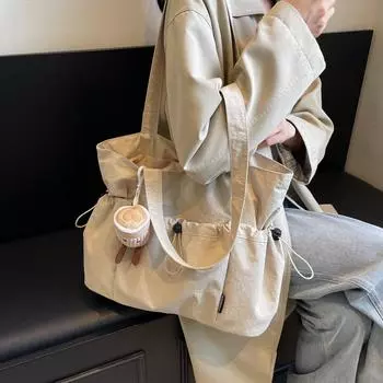 Большая вместительная сумка-тоут, женская сумка через плечо, студенческая легкая сумка для поездок на работу зелёный