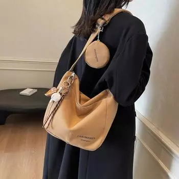 Большая вместительная сумка-тоут женская сумка через плечо студенческая сумка для занятий сумка через плечо для поездок на работу белый