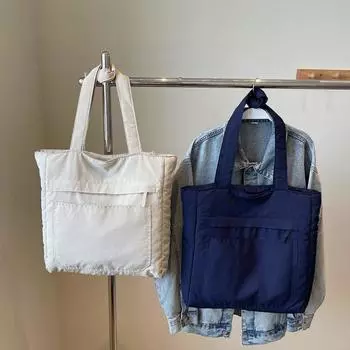 Большая вместительная сумка-тоут женская сумка через плечо для поездок на работу студенческая сумка для занятий синий