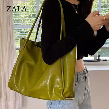 Большая вместительная сумка-тоут, женские сумки на плечо для работы, поездки на работу, сумка для переноски, студенческая сумка, женский наряд, книжный пакет 37x10x30cm зелёный