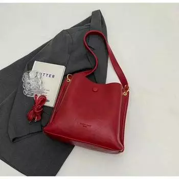 Большая вместительная сумка в стиле ретро для женщин, новая универсальная сумка через плечо для осени и зимы