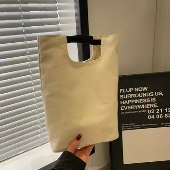 Большая вместительная сумка-ведро из холста, женская, весна-лето 2024, новая модная сумка для поездок на работу чёрный