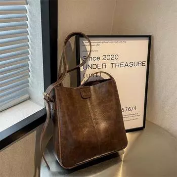 Большая вместительная сумка-ведро, сумка для мам, женская, новинка 2024 года, универсальная женская сумка через плечо для поездок на работу, женская сумка-мессенджер