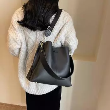 Большая вместительная сумка-ведро женская новая модная сумка-мессенджер на осень и зиму с широким диапазоном каналов на одно плечо портативная сумка-тоут one size fits all