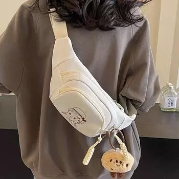 Большая вместительная сумка женская 2024 новая универсальная нейлоновая сумка-мессенджер ins Интернет знаменитость взрыв женская нагрудная сумка поясная сумка