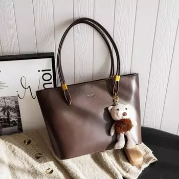 Большая вместительная сумка женская 2024 новая осенне-зимняя текстура универсальная ретро сумка через плечо большая сумка популярная сумка-тоут для поездок на работу