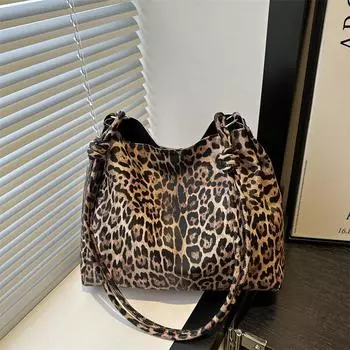 Большая вместительная сумка женская фактурная сумка через плечо в иностранном стиле классическая сумка-тоут женская коричневый