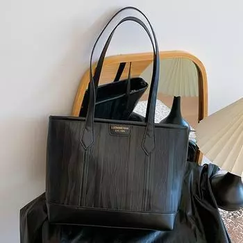 Большая вместительная сумка женская летняя универсальная новая высококачественная фактурная сумка для покупок через плечо классная сумка-тоут для поездок на работу белый