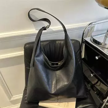 Большая вместительная сумка женская новая мягкая кожаная сумка через плечо для мам, женская сумка-тоут для поездок на работу темно-коричневого