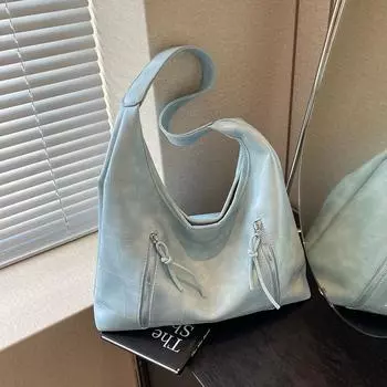 Большая вместительная сумка женская осенне-зимняя универсальная 2024 новая ретро сумка через плечо для матери и ребенка сумка-тоут для поездок на работу чёрный