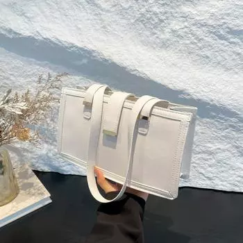 Большая вместительная сумка женская осенне-зимняя ретро-сумка через плечо с маслянистым дизайном красный